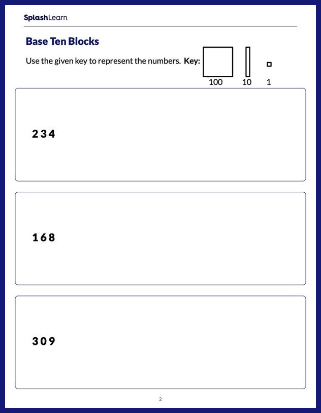 Make a Number Using Base Ten Blocks Worksheet Printable Maths Sheet Make a Number Using Base Ten Blocks Worksheet Printable Maths Sheet
