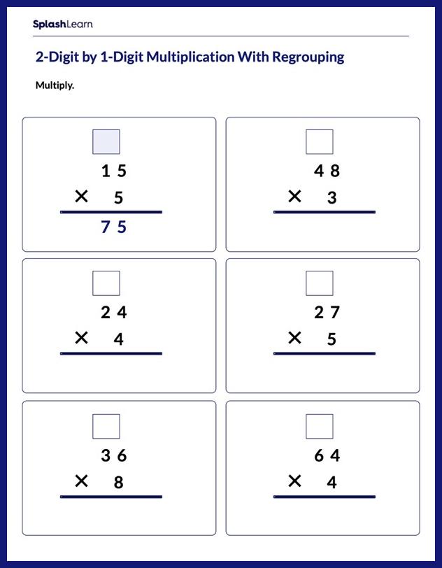 Multi-Digit Multiplication Worksheets - Free Printable | SplashLearn