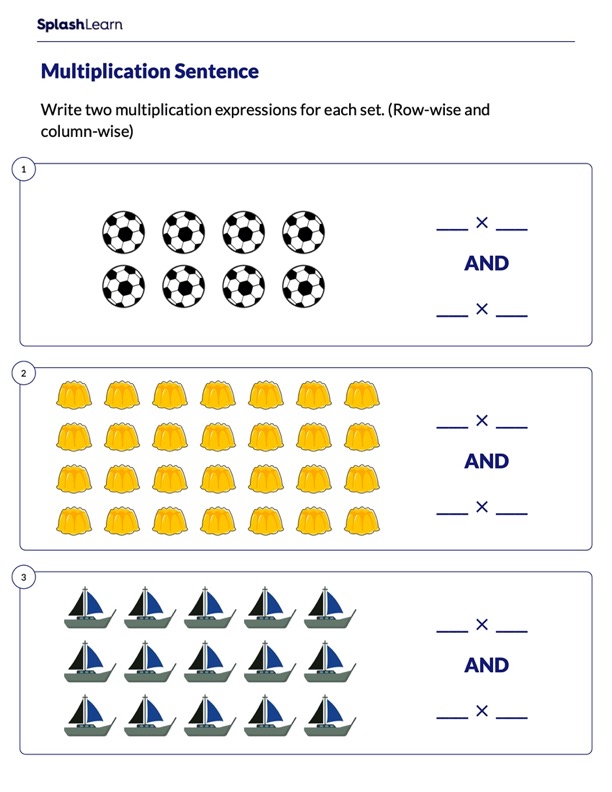 Multiplication Worksheets for Kids Online SplashLearn