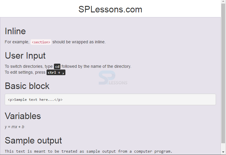 Bootstrap Code Highlight SPLessons