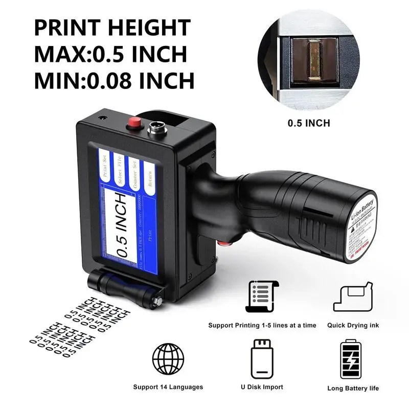 Upgraded Handheld Inkjet Printer Gun GAHIETT COM