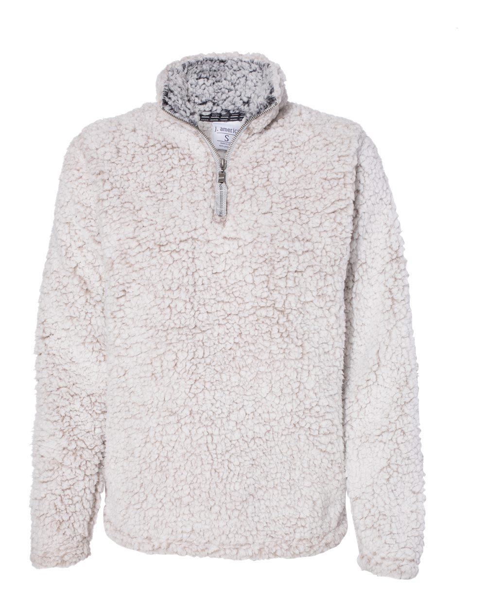J. America Women's Epic Sherpa QuarterZip Sweatshirt Blank Plain 8451