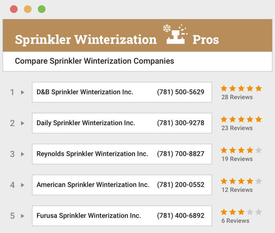 Sprinkler Winterization