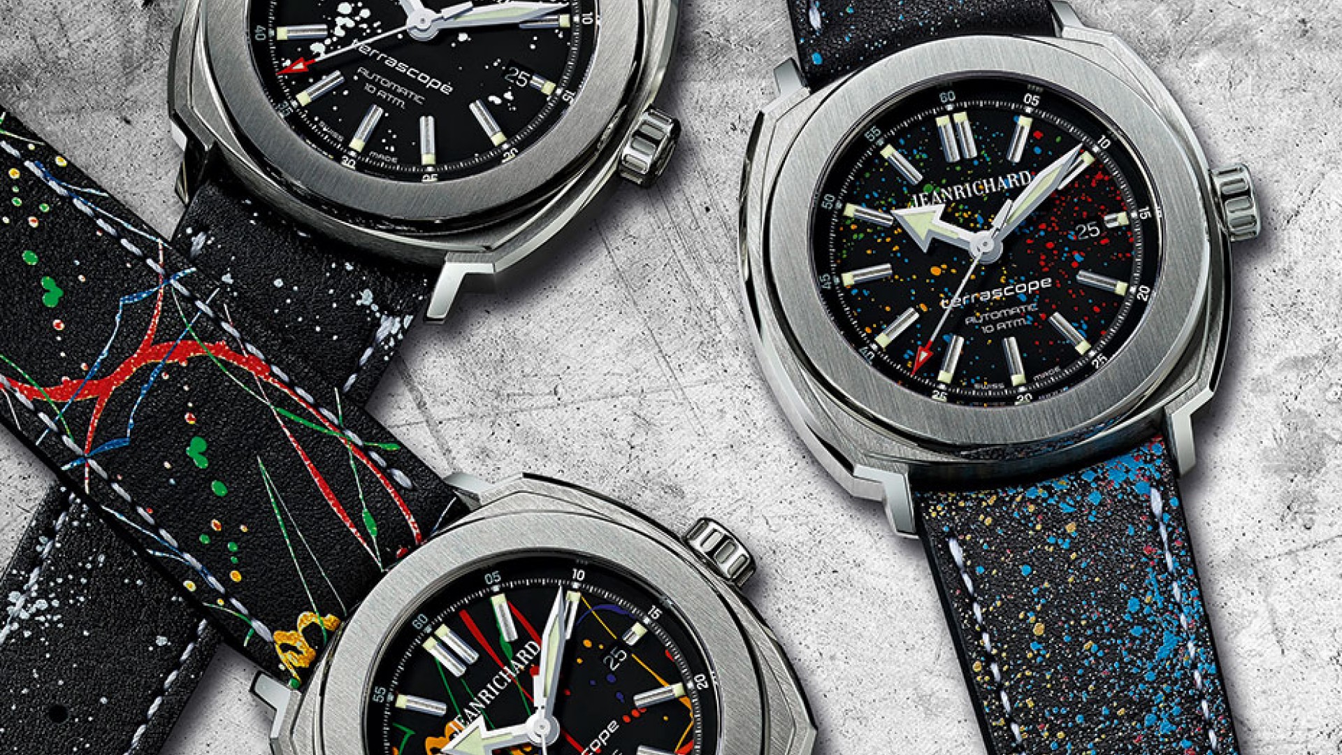 Paintsplattered watches from JeanRichard Square Mile