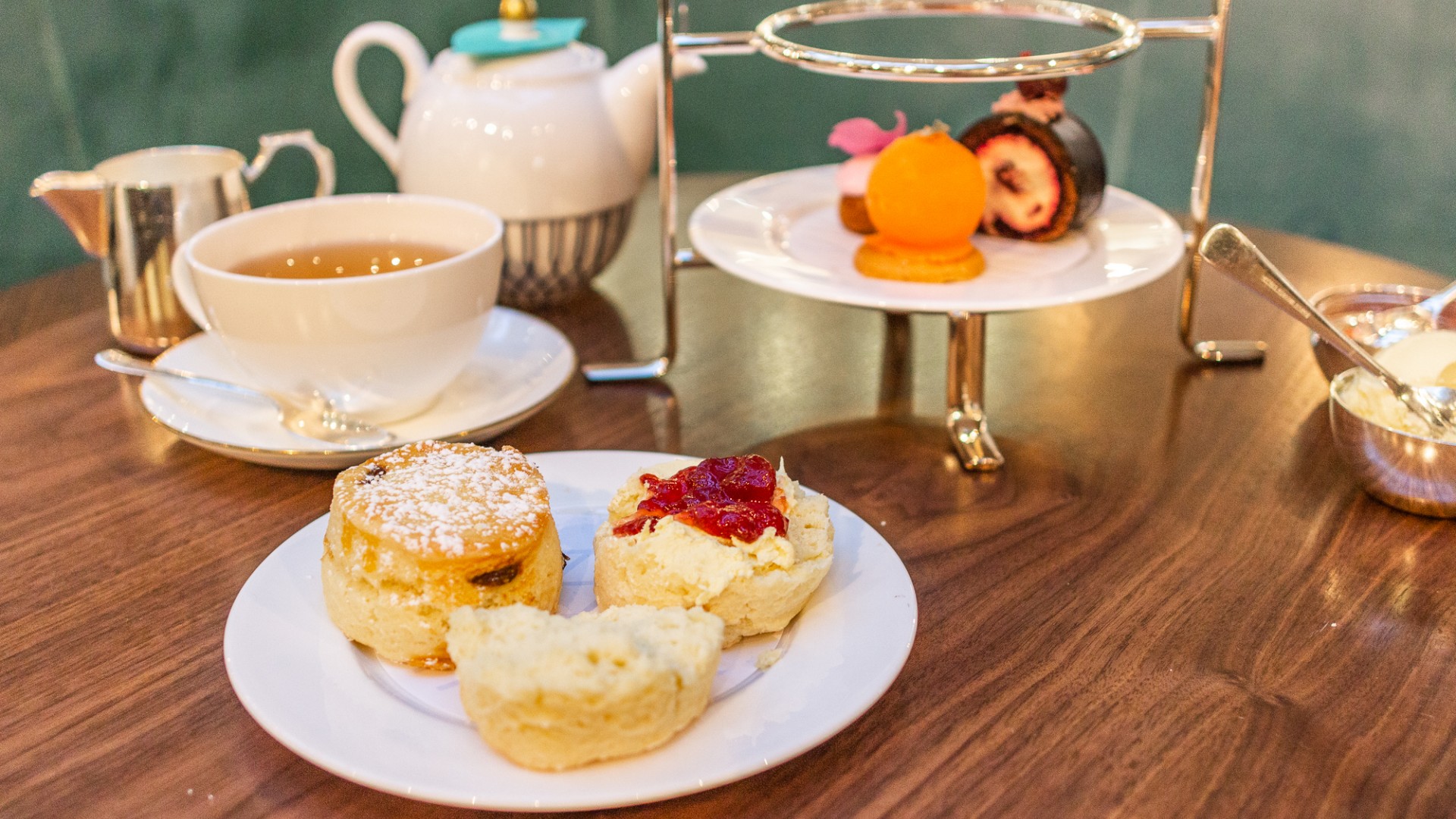 Fortnum and Mason's afternoon tea is available at the Royal Exchange Square Mile