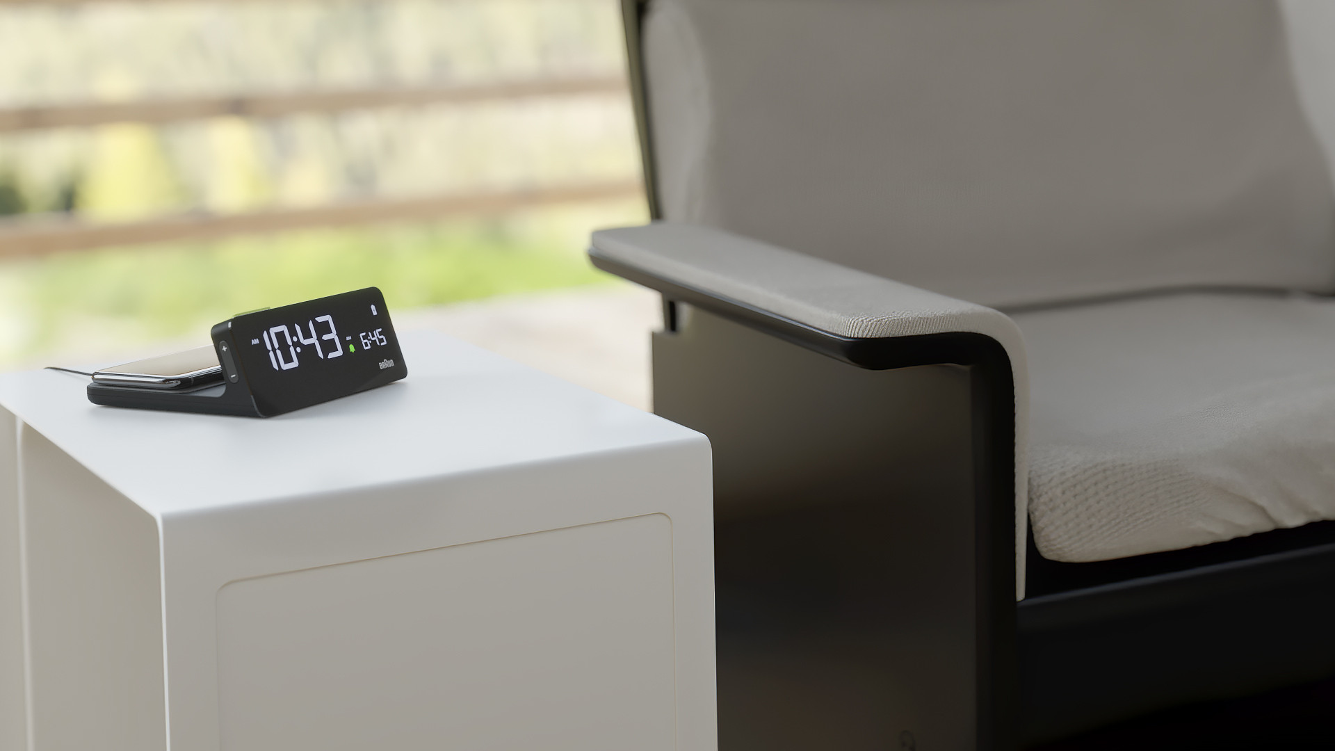 Win a Braun Wireless Charging Alarm Clock Square Mile