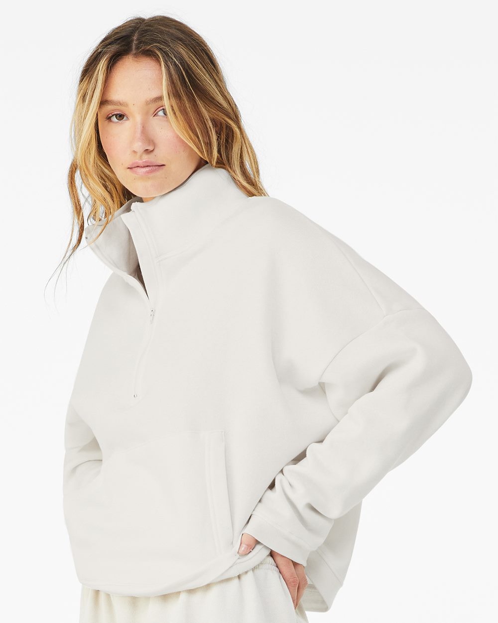BELLA + CANVAS 3953 Women’s Sponge Fleece Half Zip Pullover