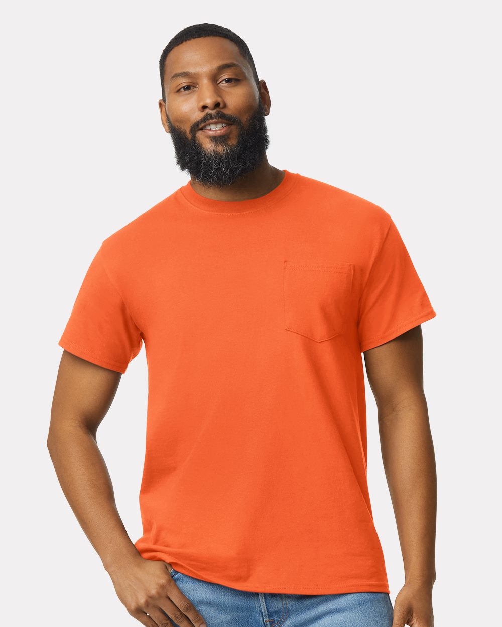 4l Safety Orange Pocket T Shirt Biz Mark