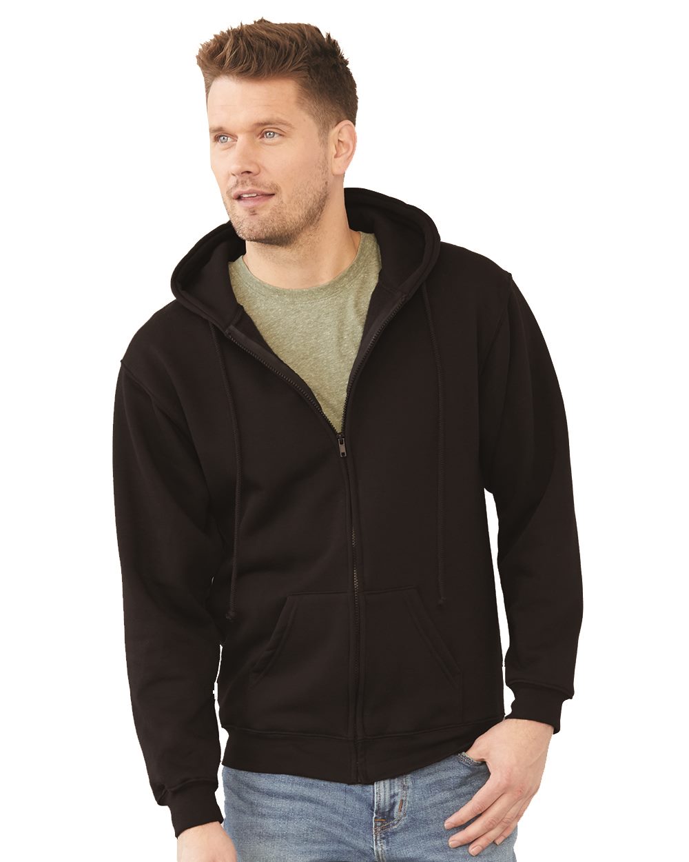 Bayside 900 USAMade FullZip Hooded Sweatshirt