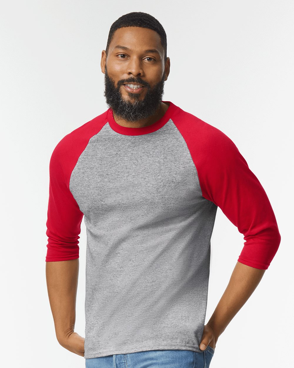 Gildan 5700 Heavy Cotton™ Raglan ThreeQuarter Sleeve TShirt