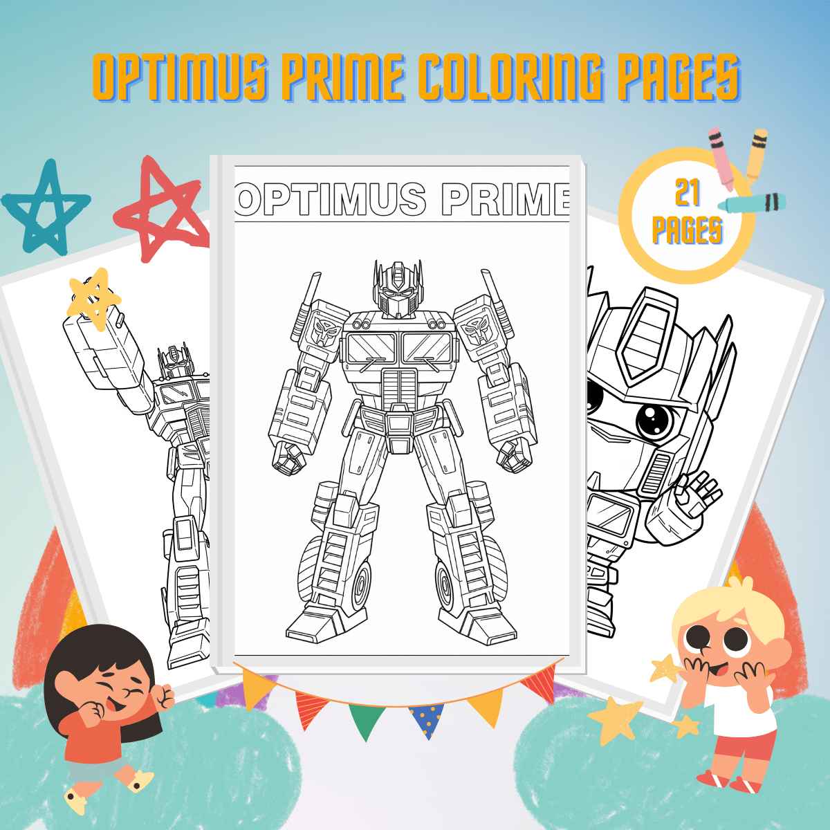 Optimus Prime para colorear