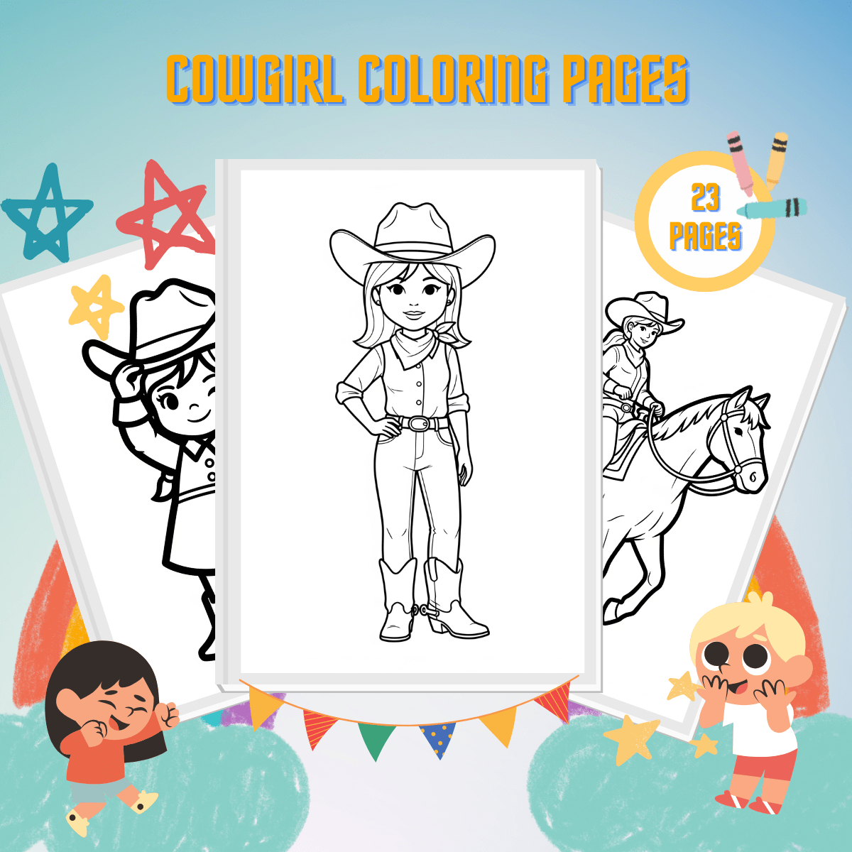 23 Cowgirl Coloring Pages Free PDF Printables For Kids