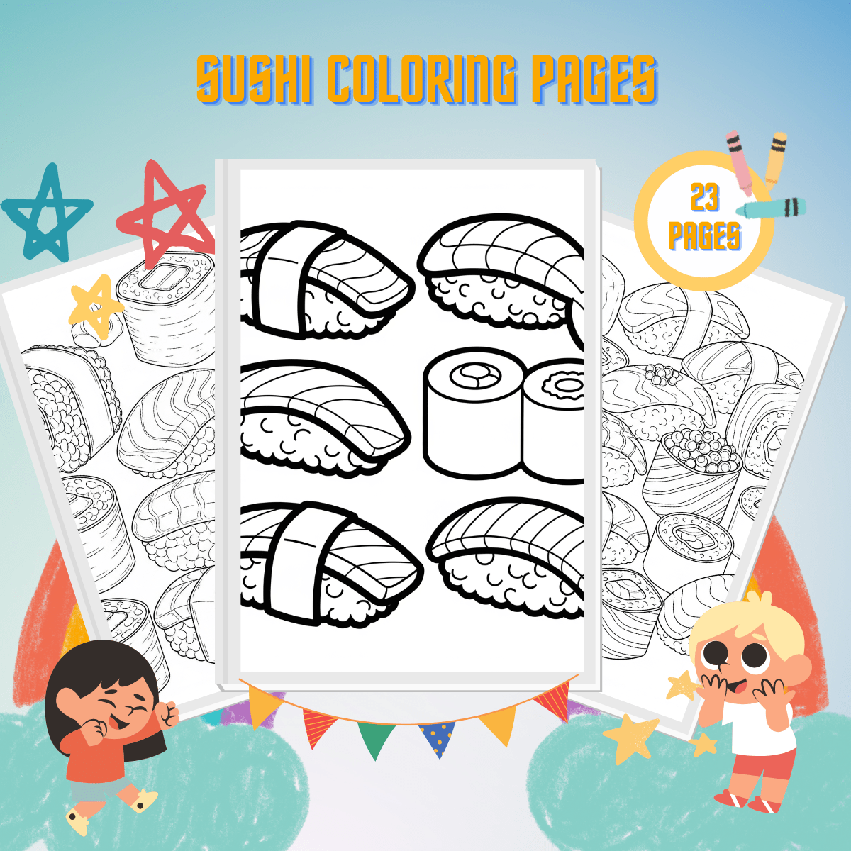 23 Sushi Coloring Pages Fun & Free PDF Printables