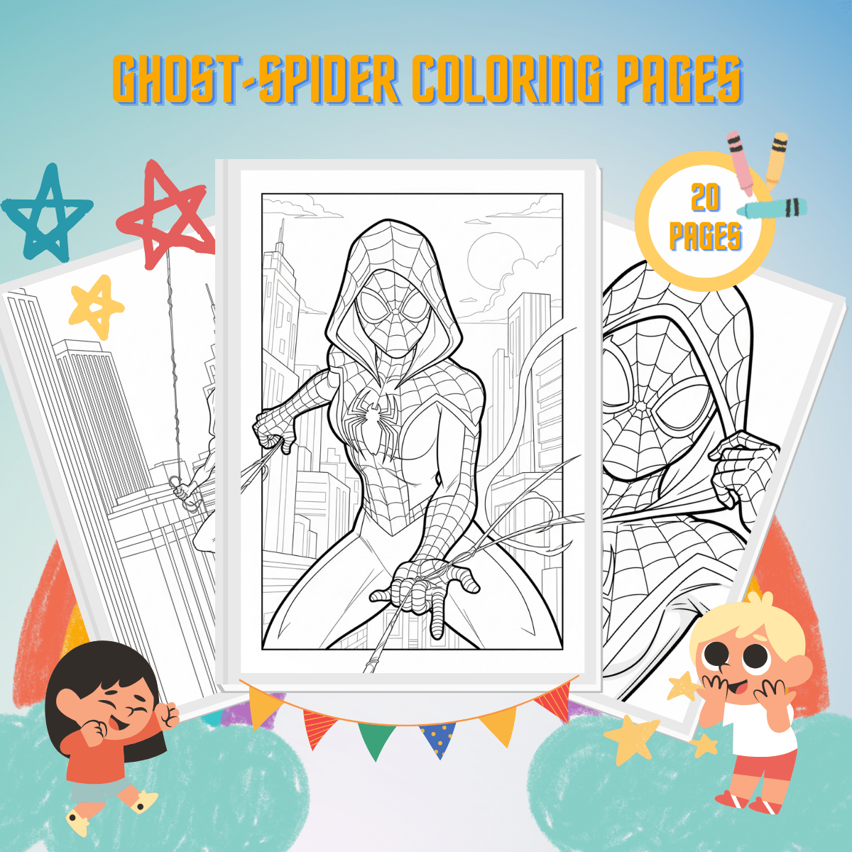 20 GhostSpider Coloring Pages Free PDF Printables
