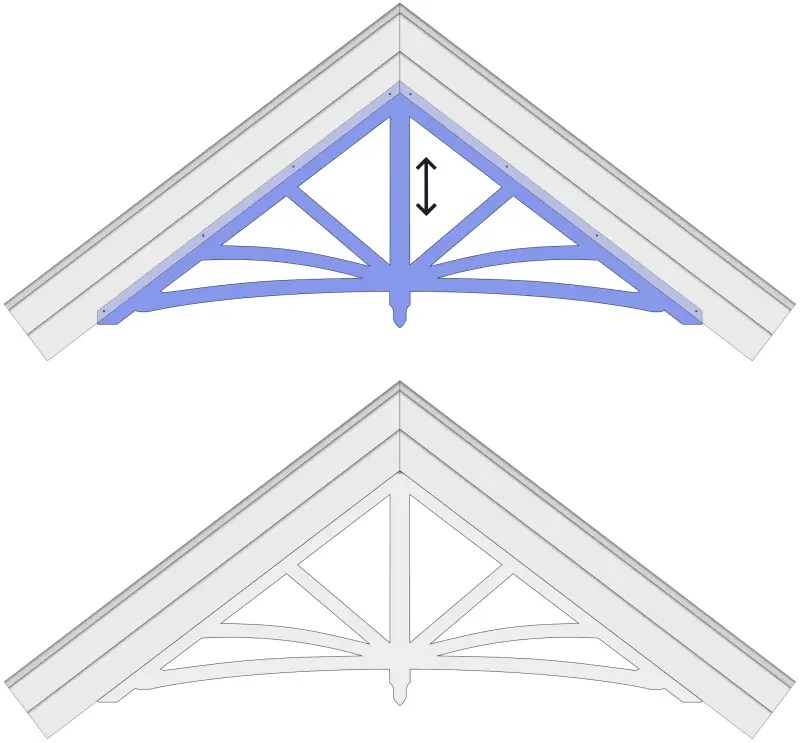 Mounting gable pediments & gable millwork Gaveldekor