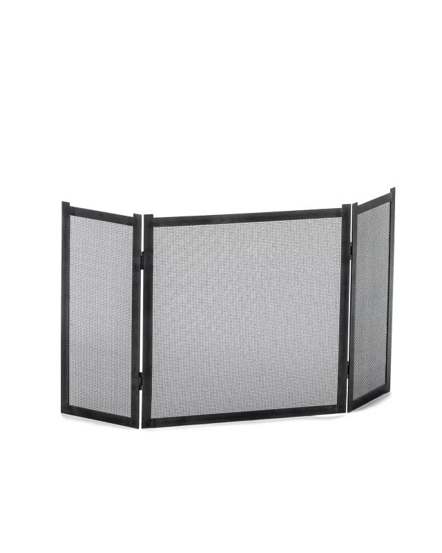 ThreePart Fire Guard in Wrought Iron Classic Style