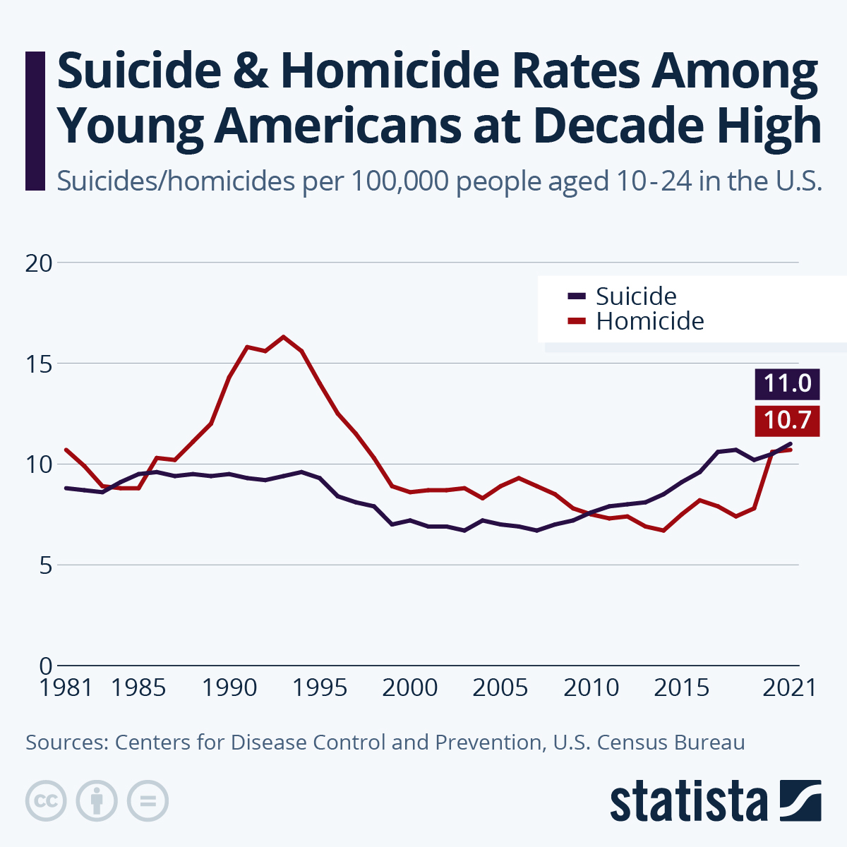 Suicide & Homicide Rates Among Young Americans At Decade High ZeroHedge