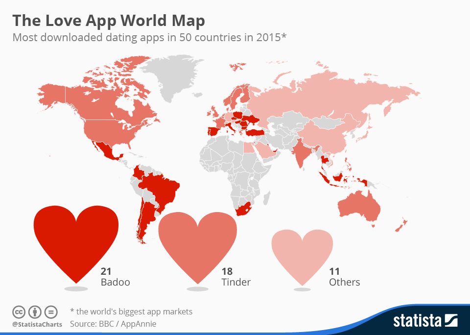 Chart The Love App World Map Statista