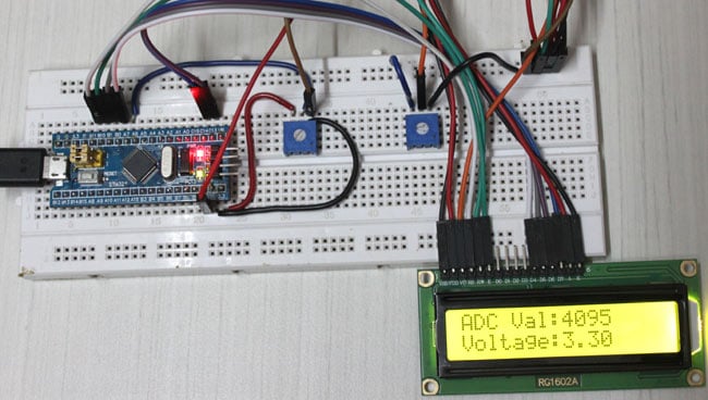 How to use ADC in STM32F103C8 Measuring Analog Voltage