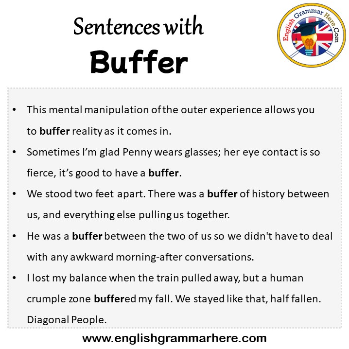 Sentences with Buffer, Buffer in a Sentence in English, Sentences For