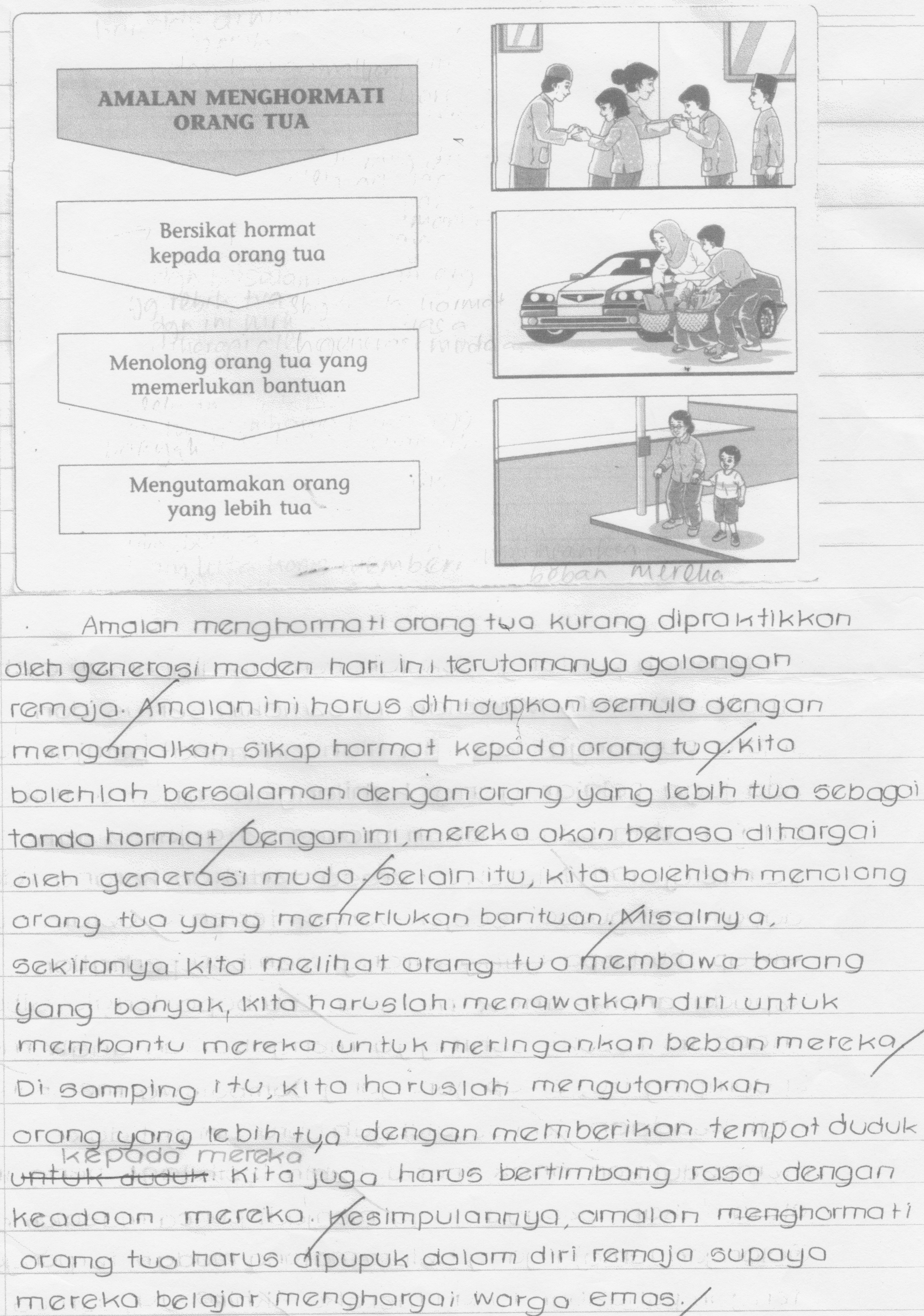 Contoh Ulasan Amalan Menghormati Orang Tua