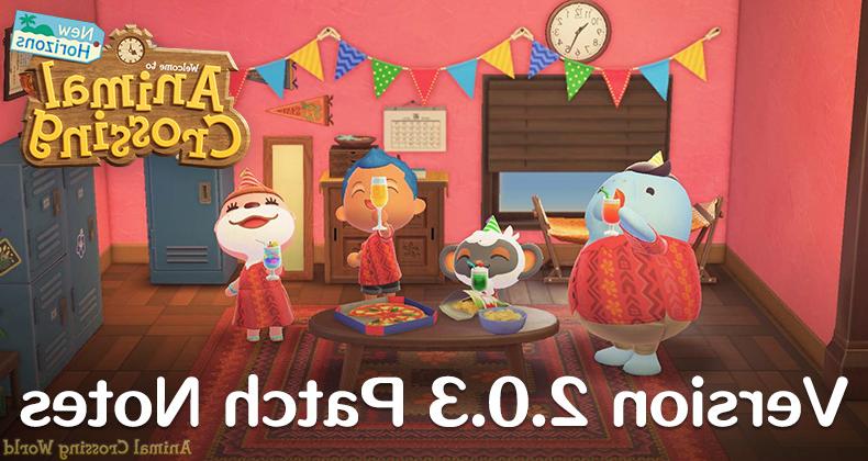 Animals New Horizons Version 2.0.3 update fixes the problem with the