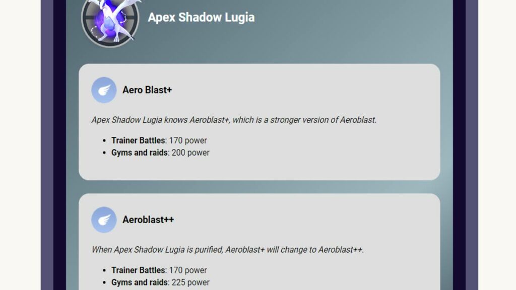 How do 'Apex' Shadow Pokémon work in Pokémon GO? Pro Game Guides