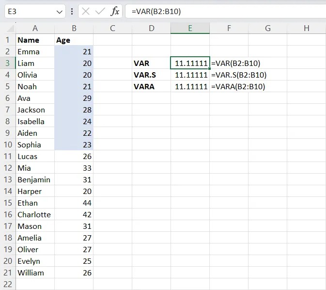 How to Calculate Variance in Microsoft Excel JadeVib