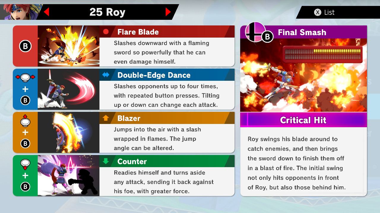 Roy Super Smash Bros. Ultimate Walkthrough Neoseeker