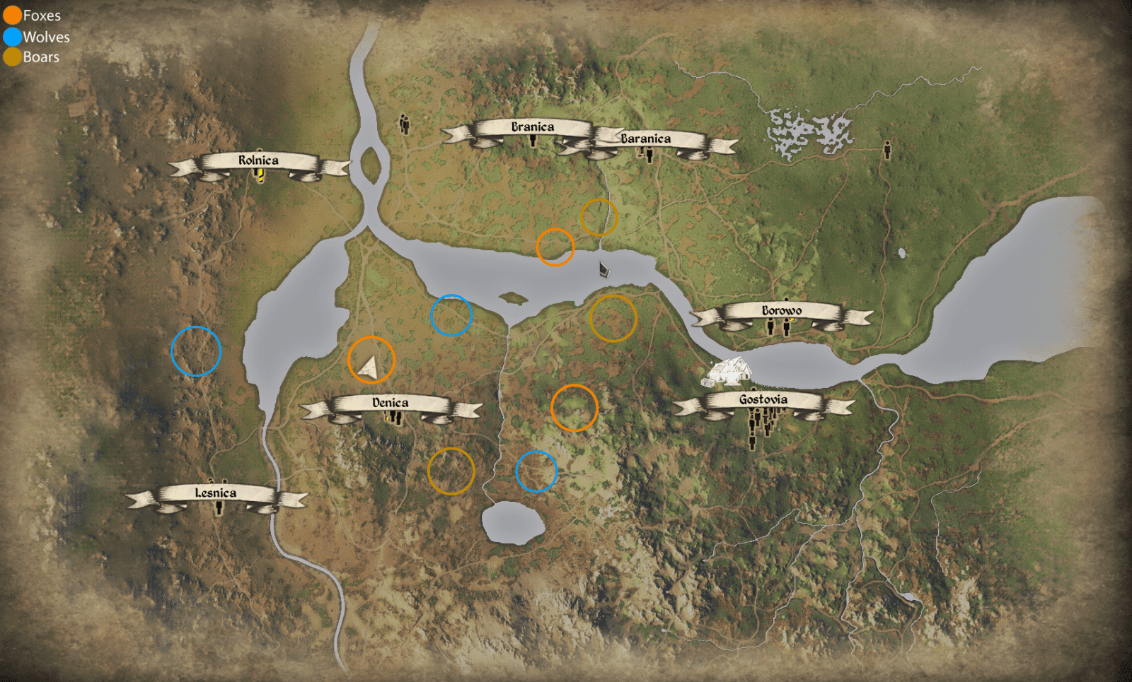 Medieval Dynasty Animal Map