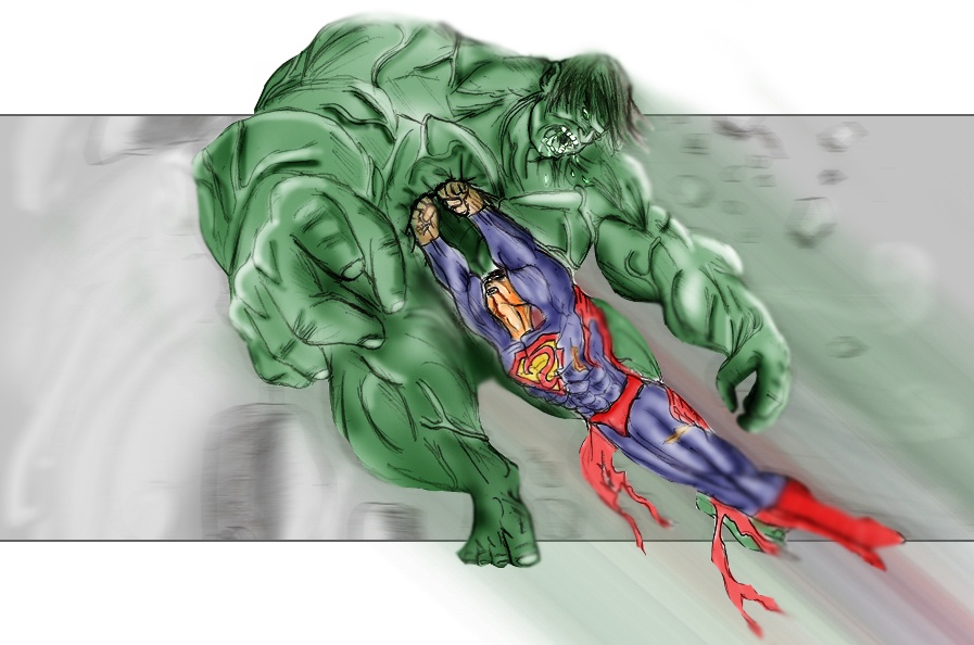 Hulk Vs Superman Marvel Vs Capcom Fanart