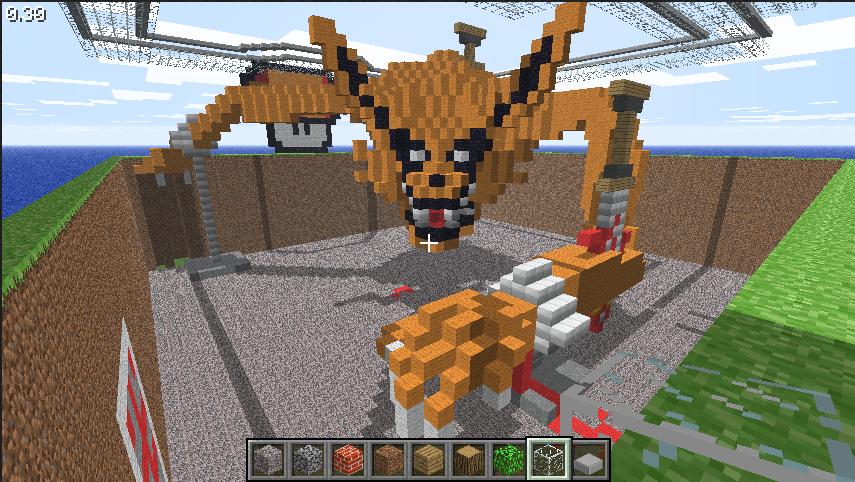 kyuubi attacks minecraft world « Naruto Fanart