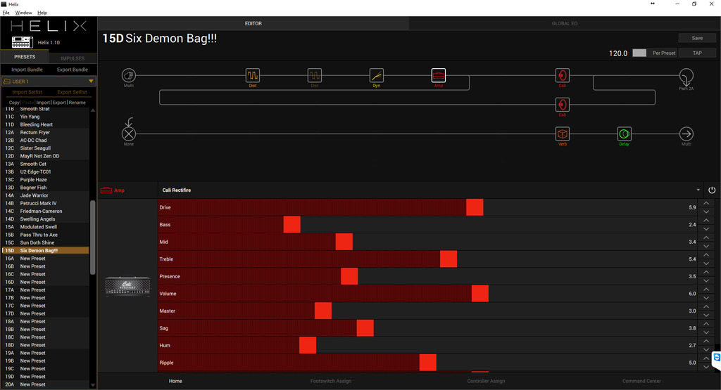 Line6 cập nhật Helix Editor, miễn phí cho người dùng Helix pedal