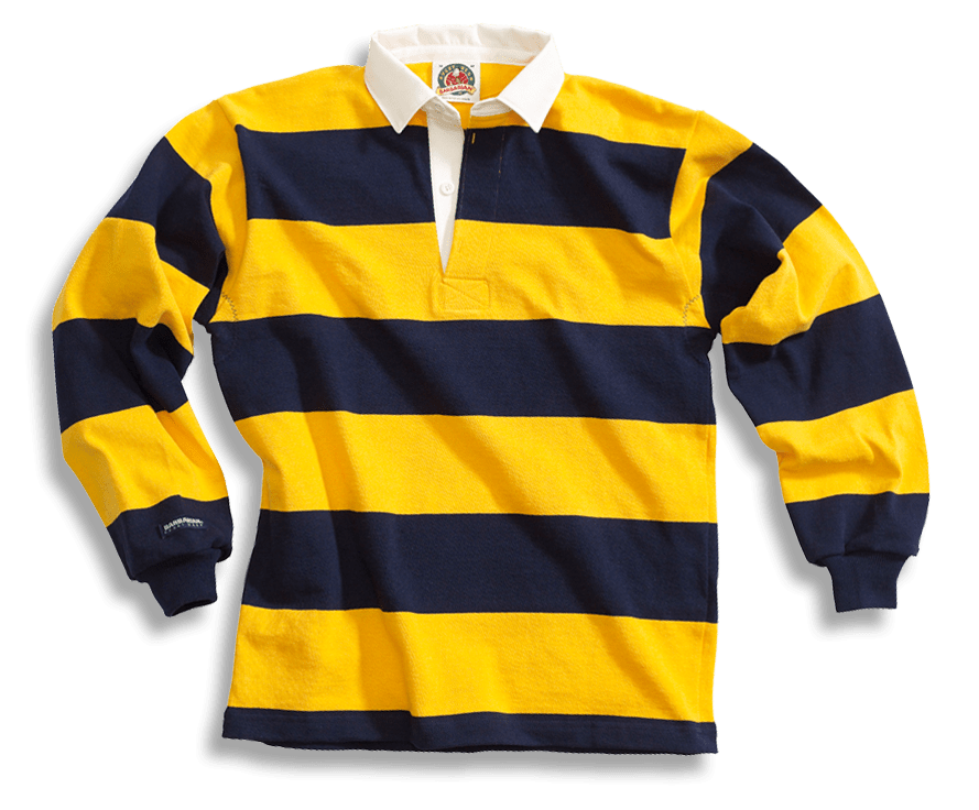 B08STK 4in Stripe Classic Cotton Rugby Shirts