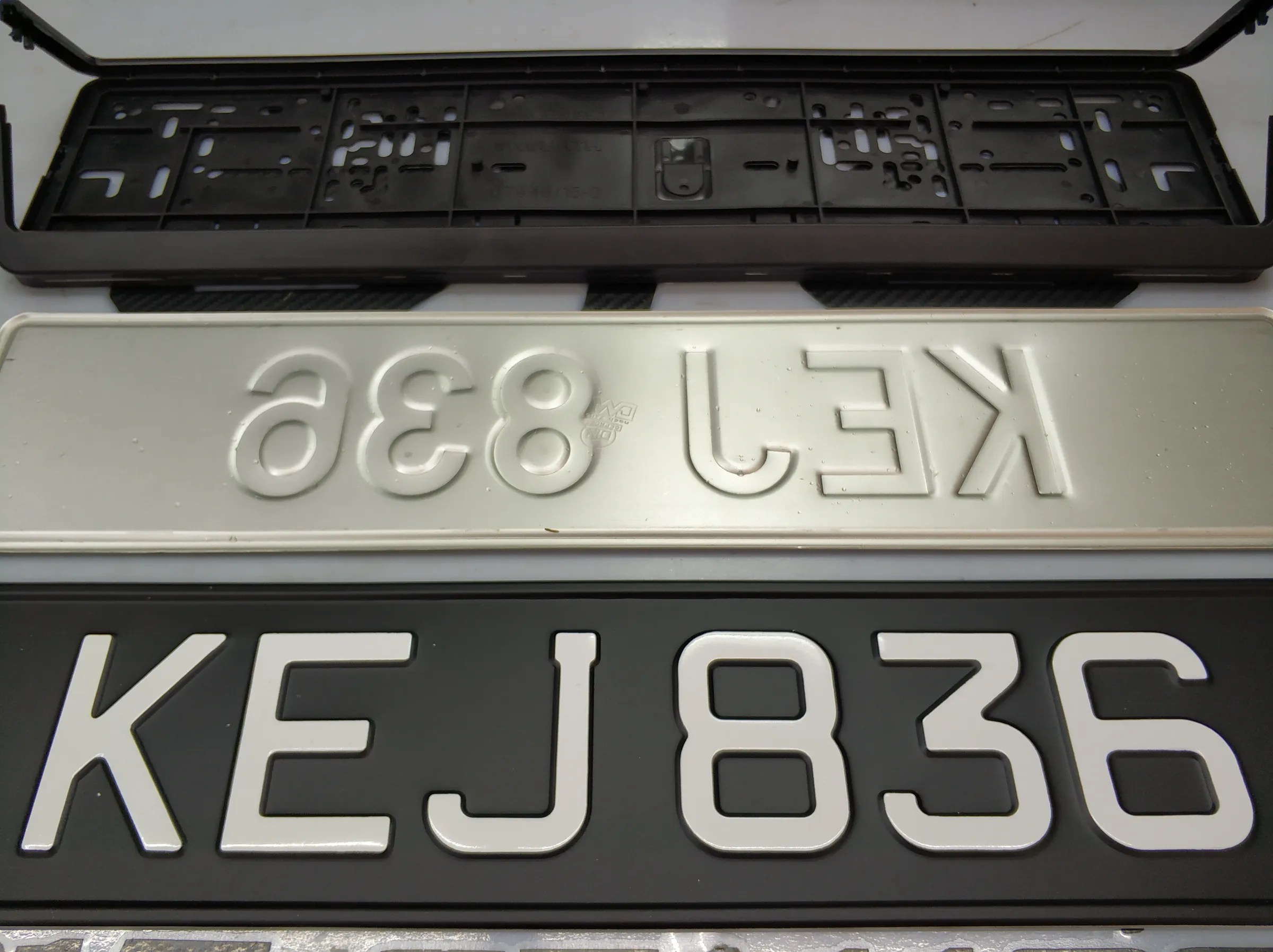 Premium Aluminium Embossed Number Plate with Fully Imported Cover
