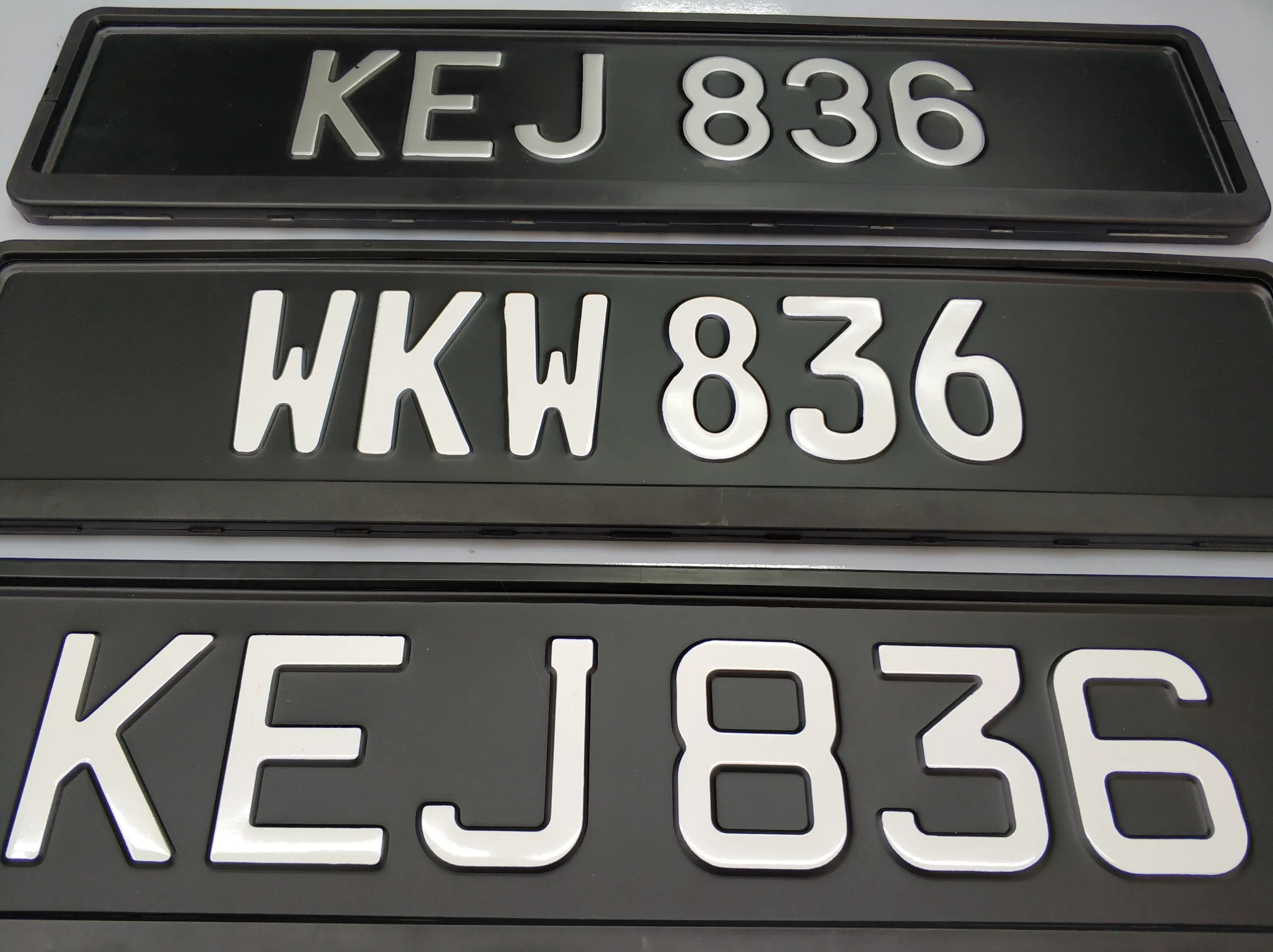 Premium Aluminium Embossed Number Plate with Fully Imported Cover