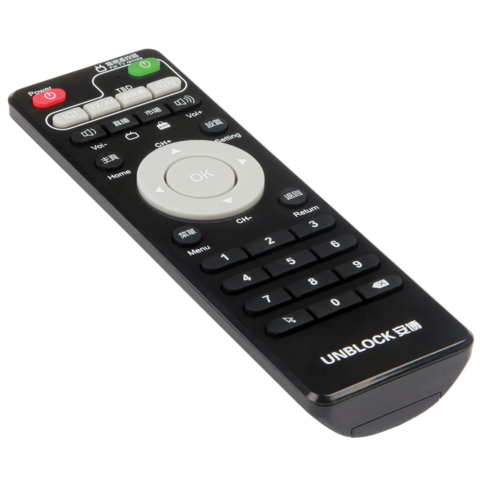 Unblock Remote Control for Unblock Ubox TV Box Model UBOXRE
