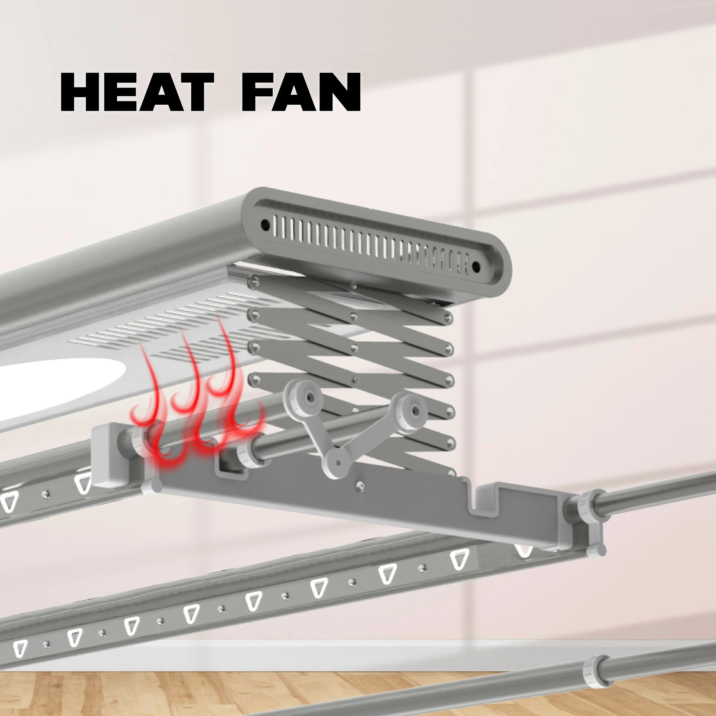 MasterD Ceiling Mounted Electric Motorized Clothes Drying Rack High