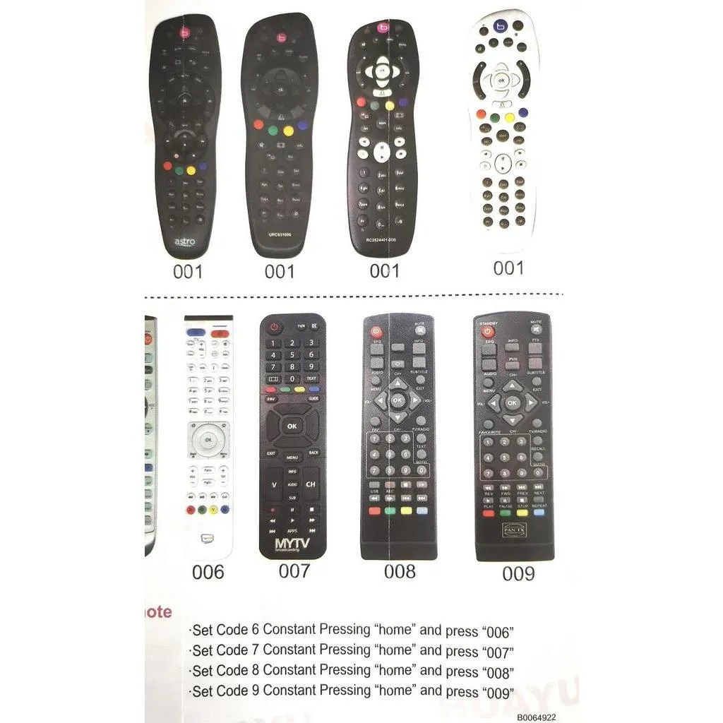 MasterD Astro 16 In 1 Multi Remote Control Support Ultra & MYTV