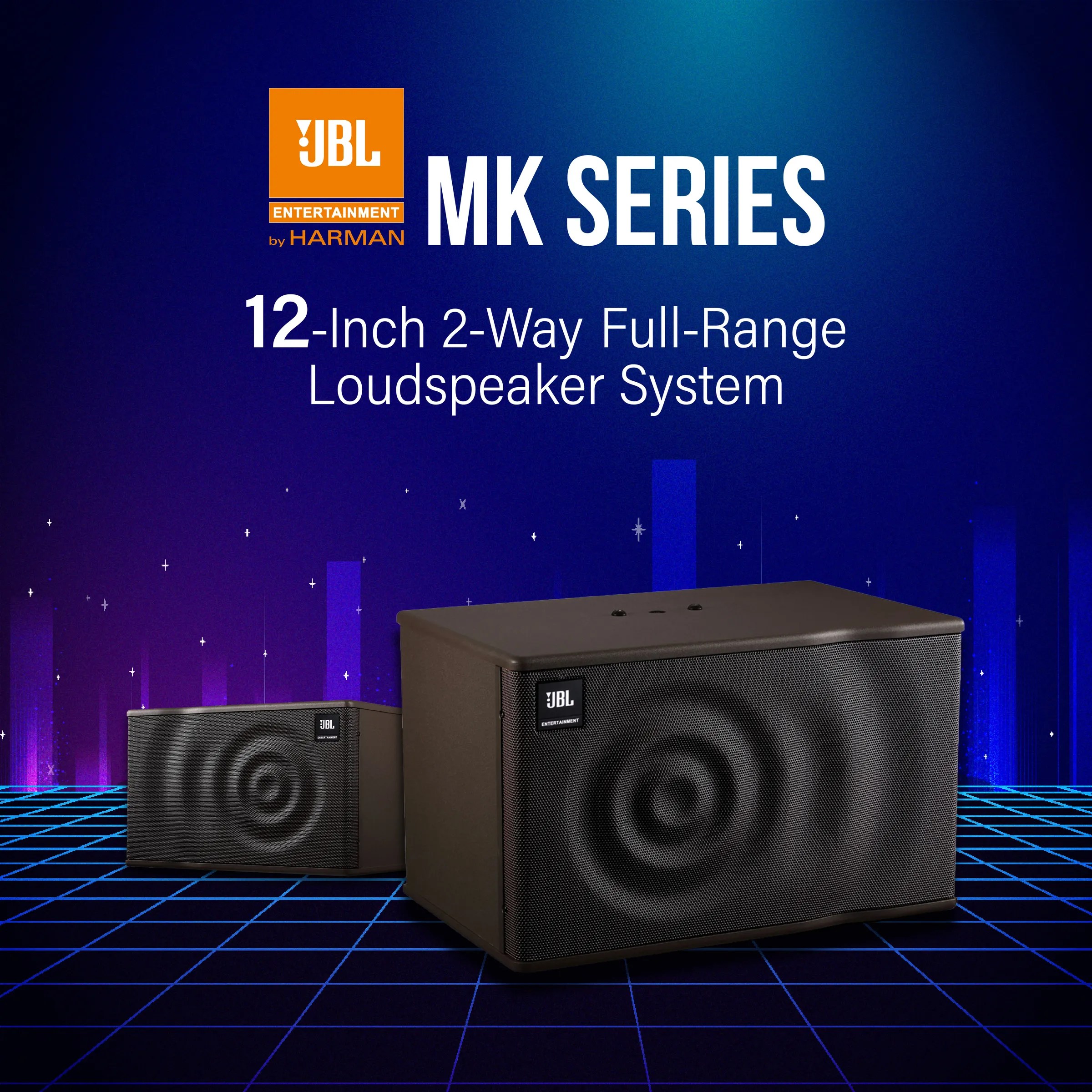 JBL 12Inch 2Way FullRange Loudspeaker System Model MK12PAK