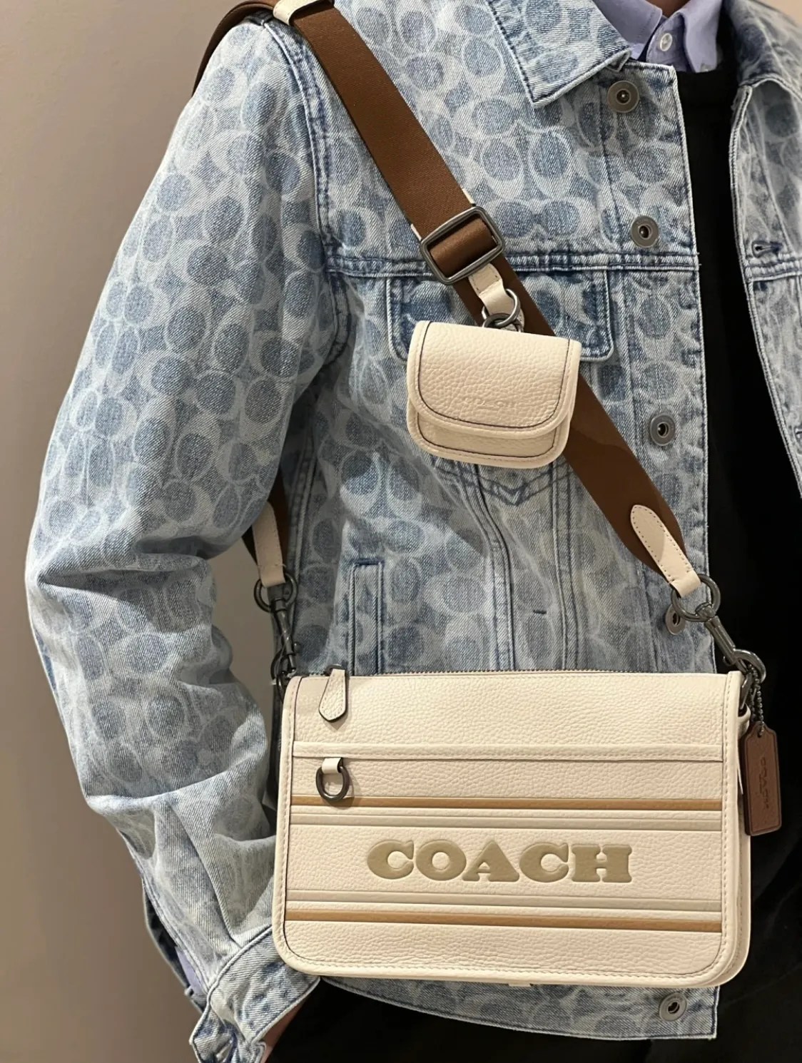 COACH Men Crossbody Bag CG998 Vinee Bag