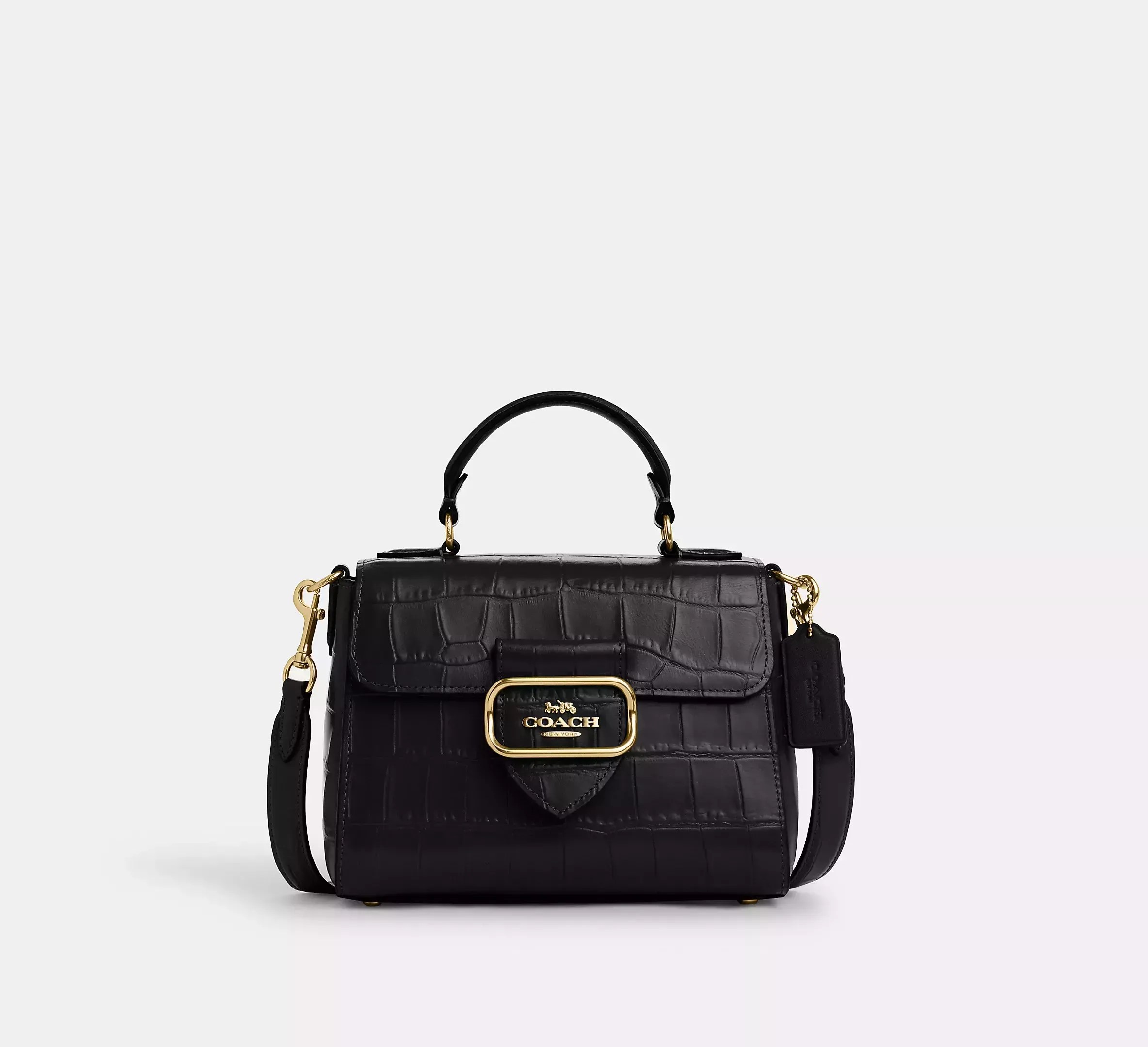 [DIRECT OUTLET ] COACH Top Handle Satchel In Black Vinee Bag
