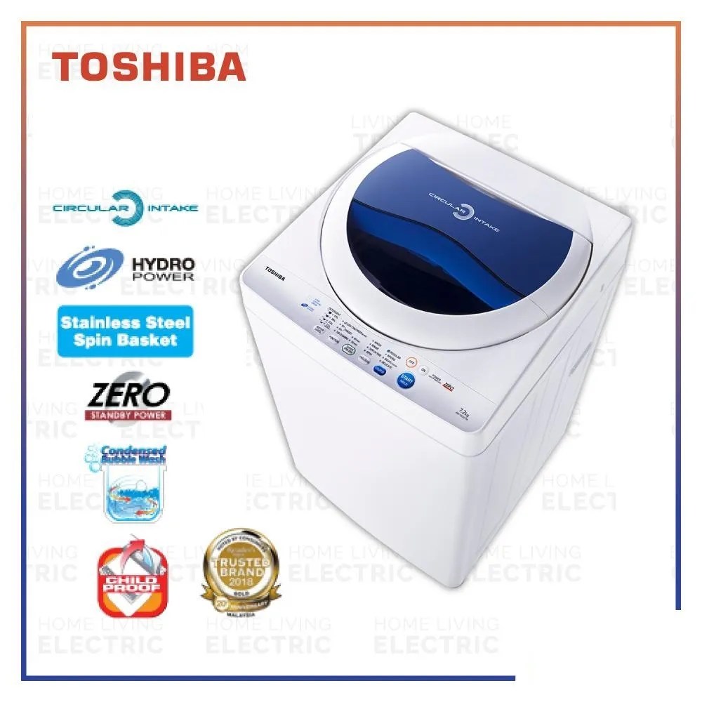 Toshiba 7.2KG Circular Intake Top Load Fully Auto Washing Machine AWF820SM(WB) Eson