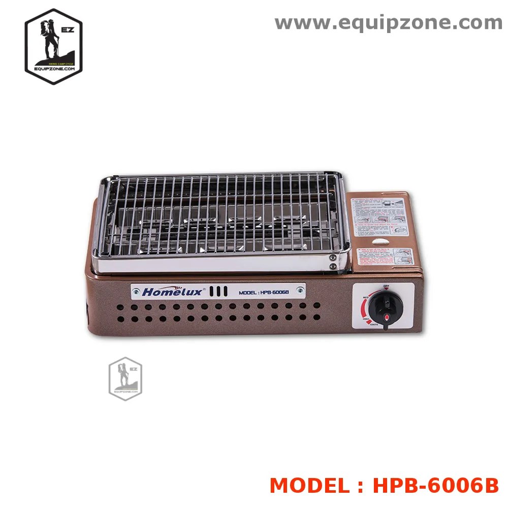 HOMELUX HPB6006B PORTABLE BUTANE GAS BBQ (FREE ONE BUTANE GAS