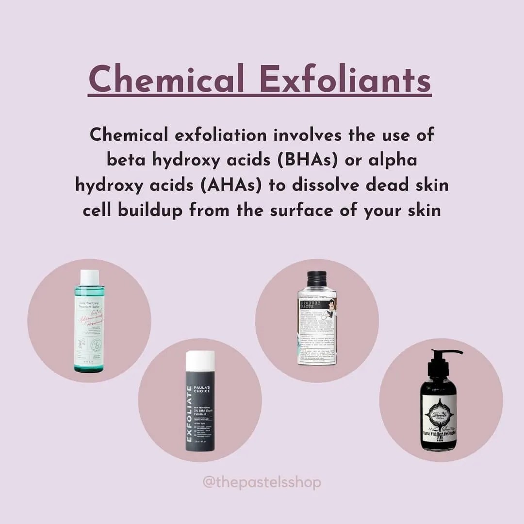 Physical Exfoliator & Chemical Exfoliator The Pastels Shop
