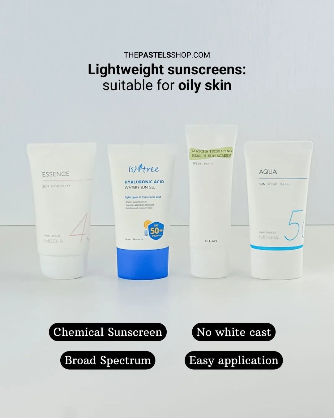 Best Sunscreens for Oily Skin The Pastels Shop