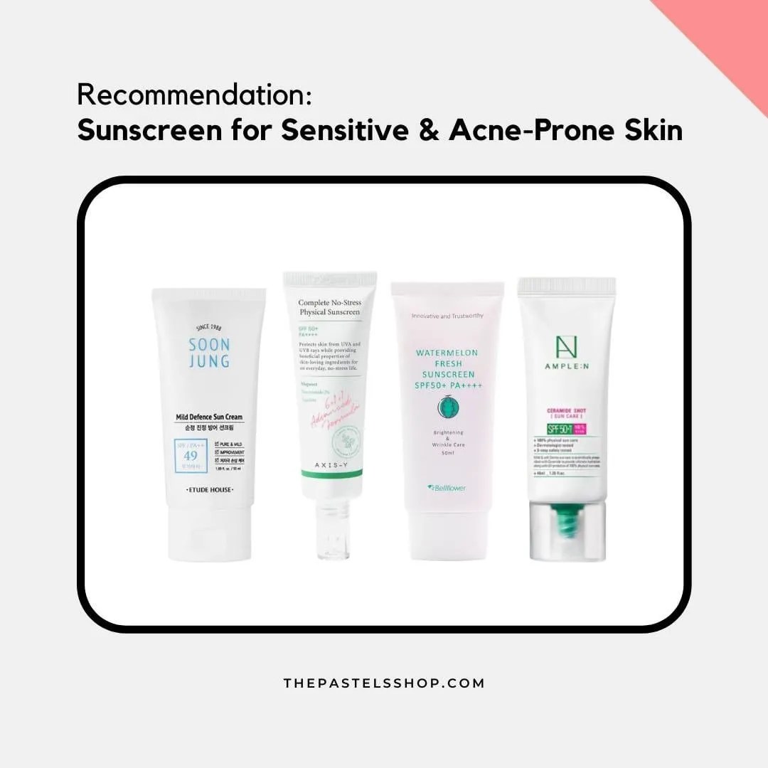 Best Sunscreens for Sensitive and Acneprone Skin The Pastels Shop