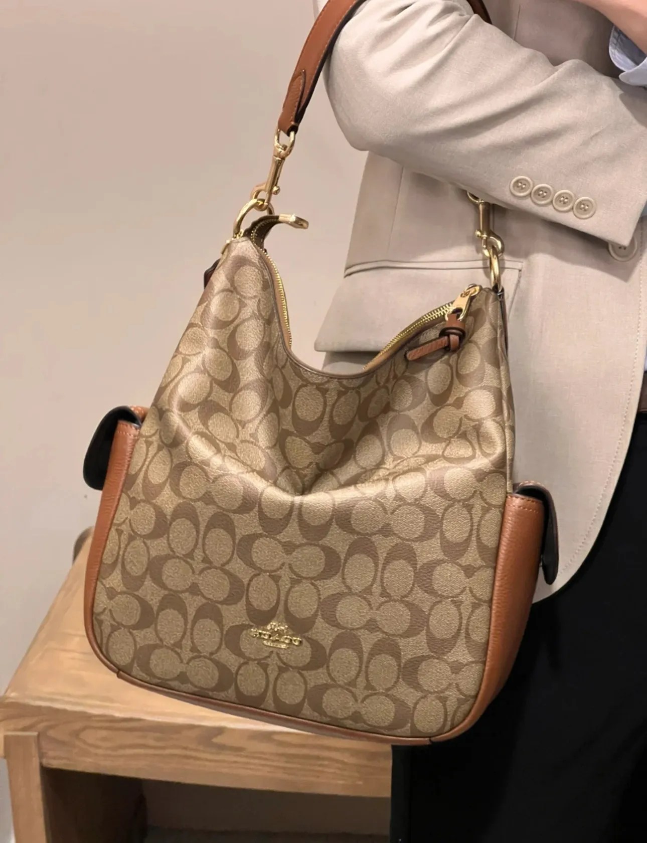 Coach Pennie Shoulder Bag In Signature Canvas Caneeeustomy