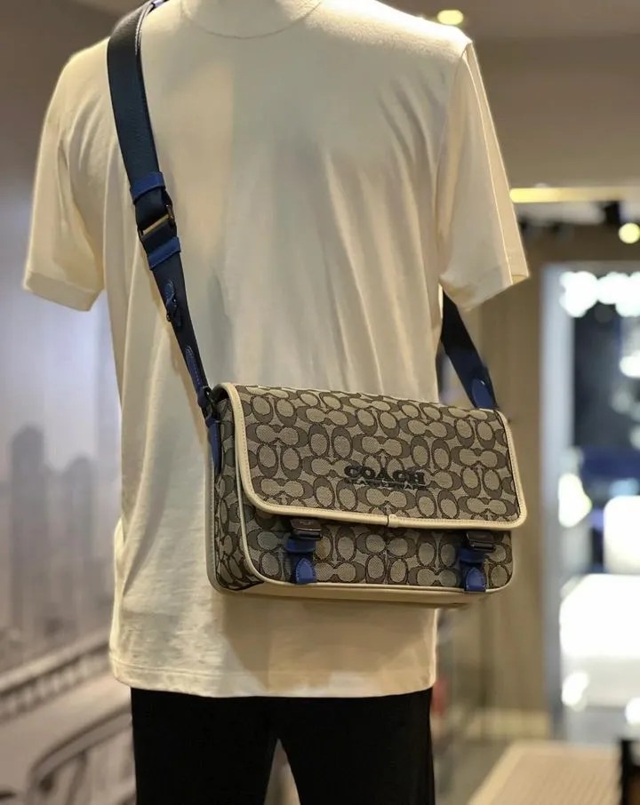 Coach League Messenger Bag In Signature Jacquard CaneeeUstoMy