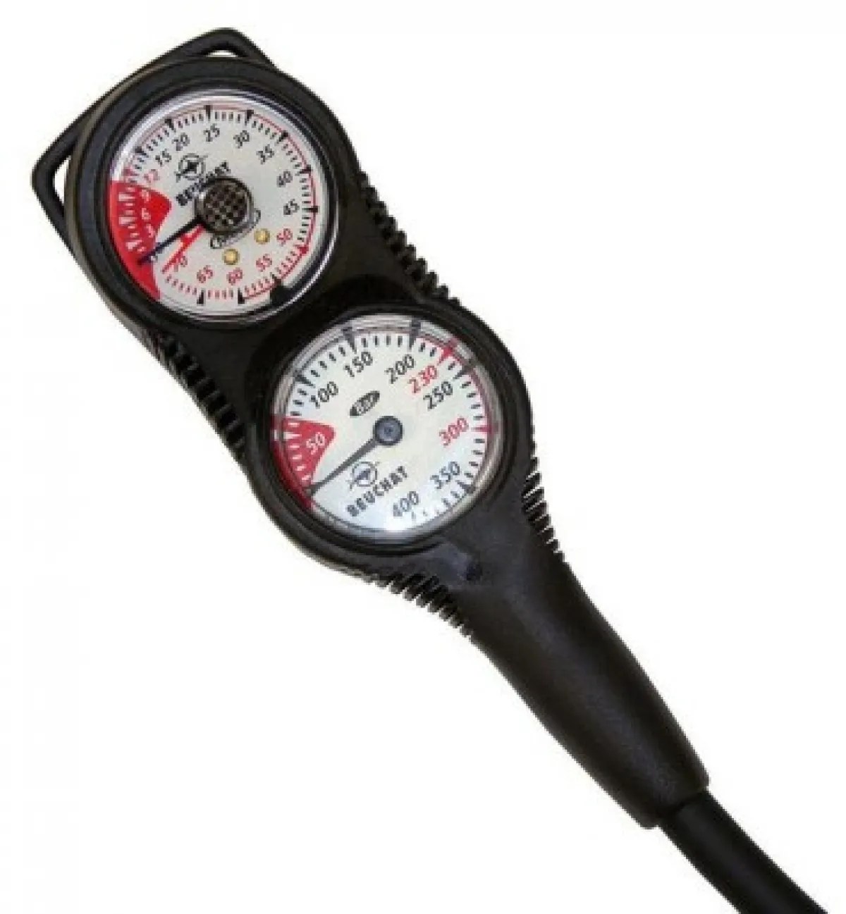 Beuchat 2 Elements Console. Pressure Gauge Depth Gauge Coral Dive
